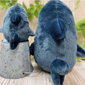 LKMYHY Cute Shark Cat Plush Toy Stuffed Animal Plushies Doll, 12'' Soft Kitten Pillow Christmas Birthday Gifts for Kids Boys Girls, Blue