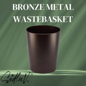 SEDLAV Metal Wastebasket, Bronze