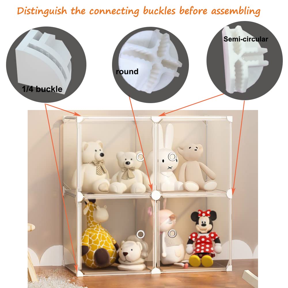 WANLIAN Stuffed Animal Storage,Dustproof Plush Toys Organizer, Great Storage Ideas for Dolls,Teddies and Figures (14"x14"x55")