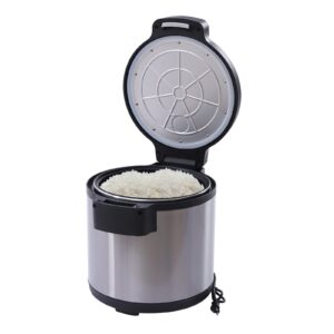 95-cup 19l rice warmer commercial restaurant 110v 110w electric food warmer with warm function only, heavy duty rice warmer with stainless steel housing