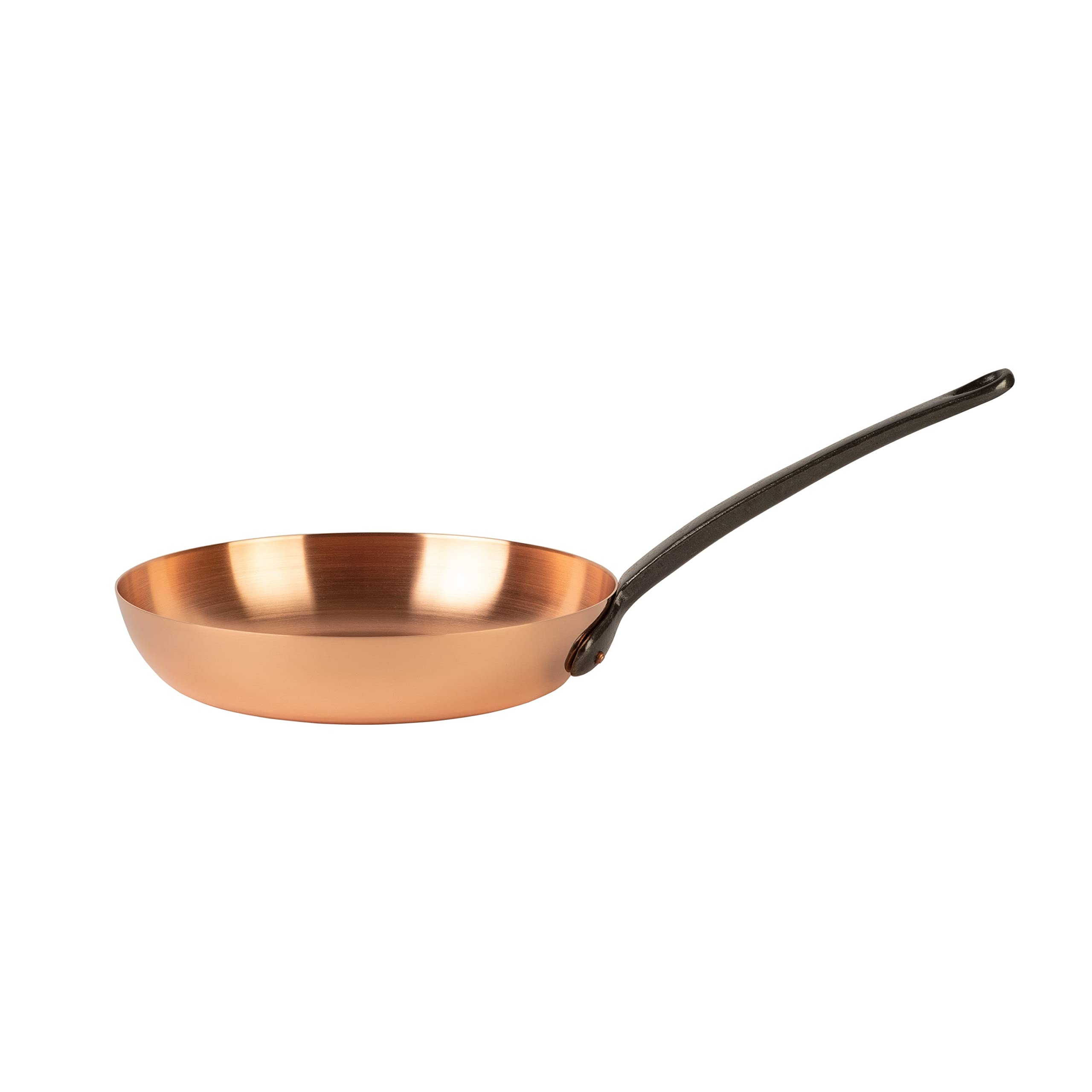 Cuisine Romefort | pure copper frying pan Ø 9.5 in, thick-walled | skillet made of solid copper without coating (Medium)