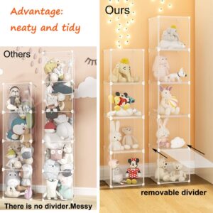 WANLIAN Stuffed Animal Storage,Dustproof Plush Toys Organizer, Great Storage Ideas for Dolls,Teddies and Figures (14"x14"x55")