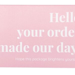 ITZAMNA Thank you Card hello your order made our day card hope this package brigtens yours Card 100 pink