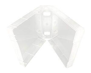 checkoutstore clear storage square cases 40mm for wood mounted rubber stamps - ideal for organizing small craft supplies (pack of 5)