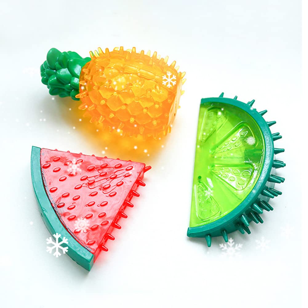 JQCUJQA Chew Toys, Dog Squeaky Toys Cute Fruits Dog Toys Teeth Cleaning and Training for Puppy Small Medium Dog Pets (Watermelon)