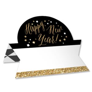 big dot of happiness new year’s eve - gold - new years eve party tent buffet card - table setting name place cards - set of 24