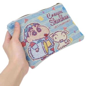 I Planning Crayon Shin-chan Gobelin Weave Flat Pouch Pajamas W7.9 x H 5.1 inches (20 x 13 cm) K4265B