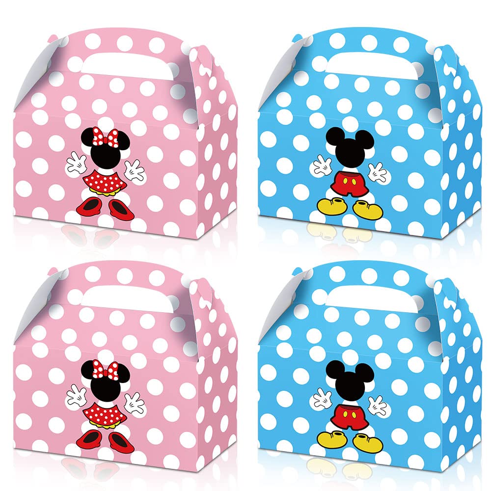 BCHOCKS 24 PCS Party Favor Candy Boxes for Mouse Birthday Party Supplies, Party Gift Goody Treat for Mouse Party Favors Decor