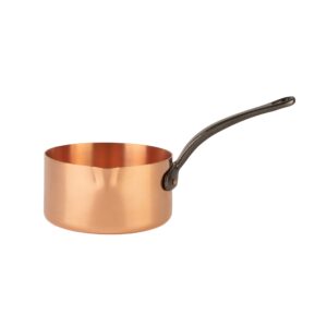 cuisine romefort | pure copper saucepan with pouring spout 1,5 qt | ideal for sweets or sauces, sugar pot, casserolle