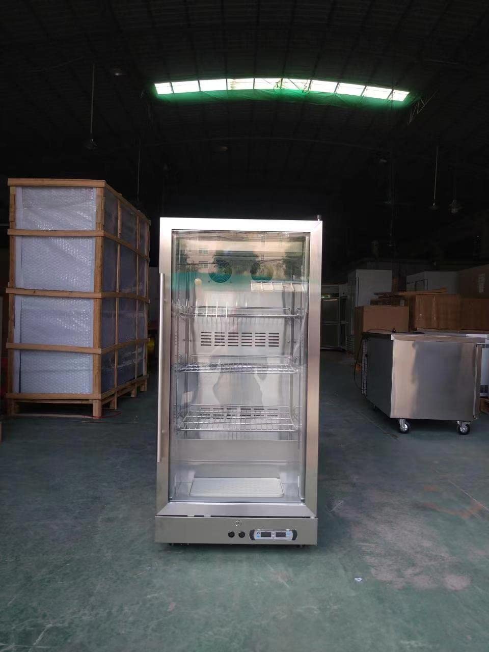 Kolice Commercial Aging Beef Showcase Freezer, Steak Aging Machine, Beef Display Showcase Freezer-268L,4 Tiers,Temperature: -5℃~ to 10℃ (23℉ to 50℉) for Hotel,Restaurant,Shopping Malls