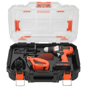 black+decker matrix 20v max* cordless 4-tool combo kit with storage (bdcdmt1204kitc1)