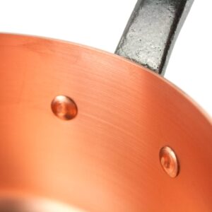 Cuisine Romefort | pure copper saucepan with pouring spout 1,5 qt | ideal for sweets or sauces, sugar pot, casserolle