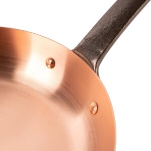 Cuisine Romefort | pure copper frying pan Ø 9.5 in, thick-walled | skillet made of solid copper without coating (Medium)