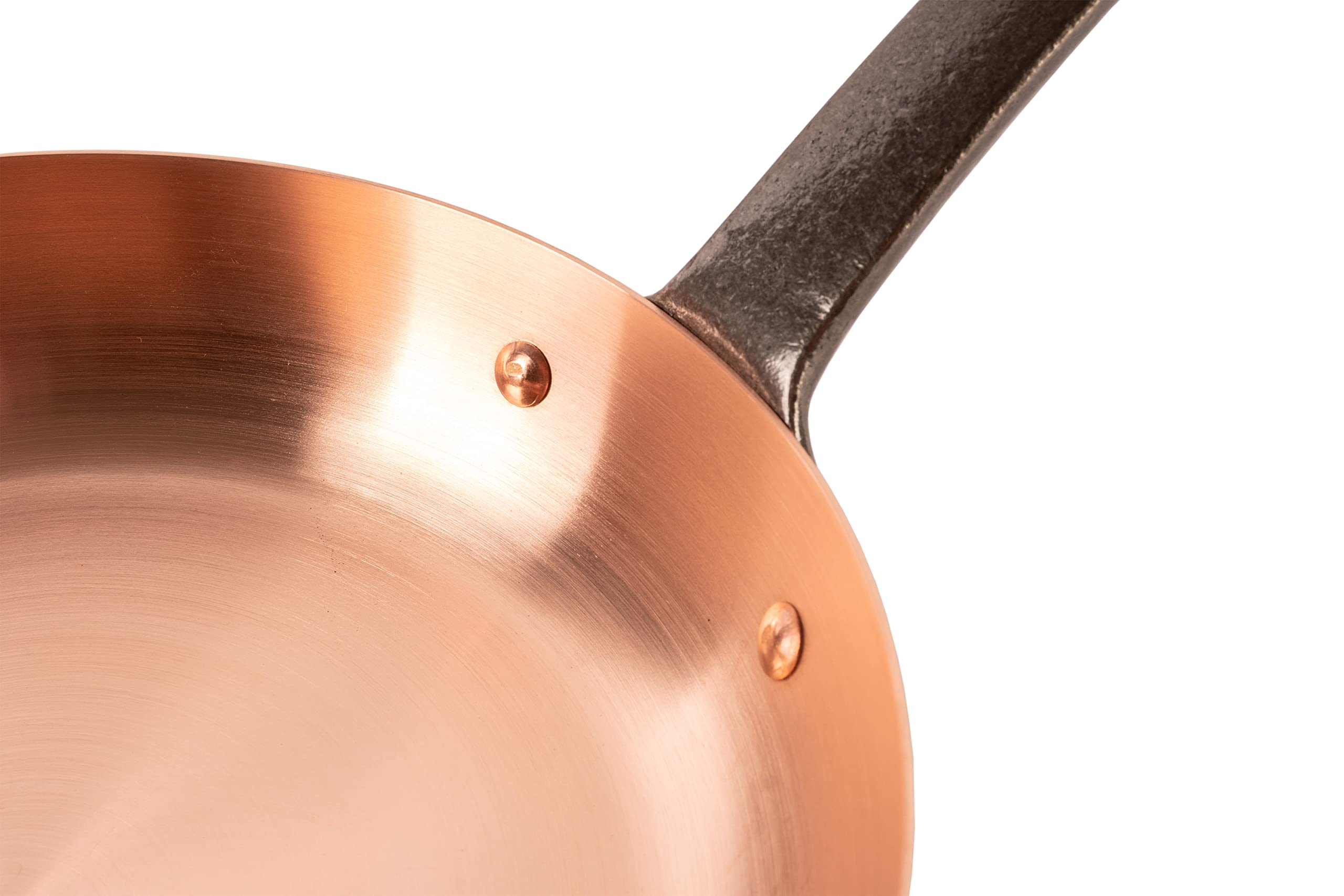 Cuisine Romefort | pure copper frying pan Ø 9.5 in, thick-walled | skillet made of solid copper without coating (Medium)