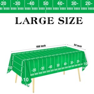 97 PCS Football Party Supplies Tableware Set Football Theme Party Decorations Including Paper Plates Napkins Cups Touchdown Tablecloth for Football Birthday Party, 24 Guests