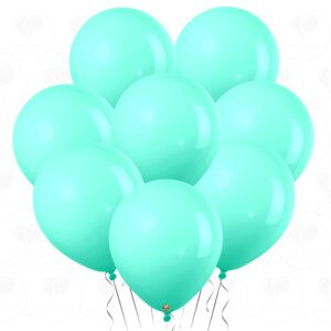 AFTERLOON® Biodegradable Mini Balloons 100 pcs Pastel Mint 5 Inch, Matte Color Thickened Extra Strong Latex Helium Float, Baby Shower Gender Reveal Garland Wedding Birthday Party Decorations