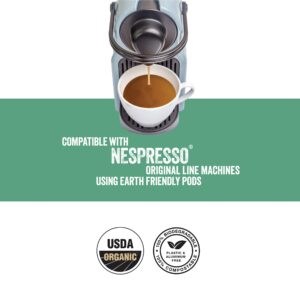 La Natura Lifestyle Organic Marrakesh Green Tea - Caffeine-Free, Refreshing Marrakesh Tea Pods for Nespresso Original Line Machines - Compostable Capsules - Plastic & Aluminum Free (60 Count)