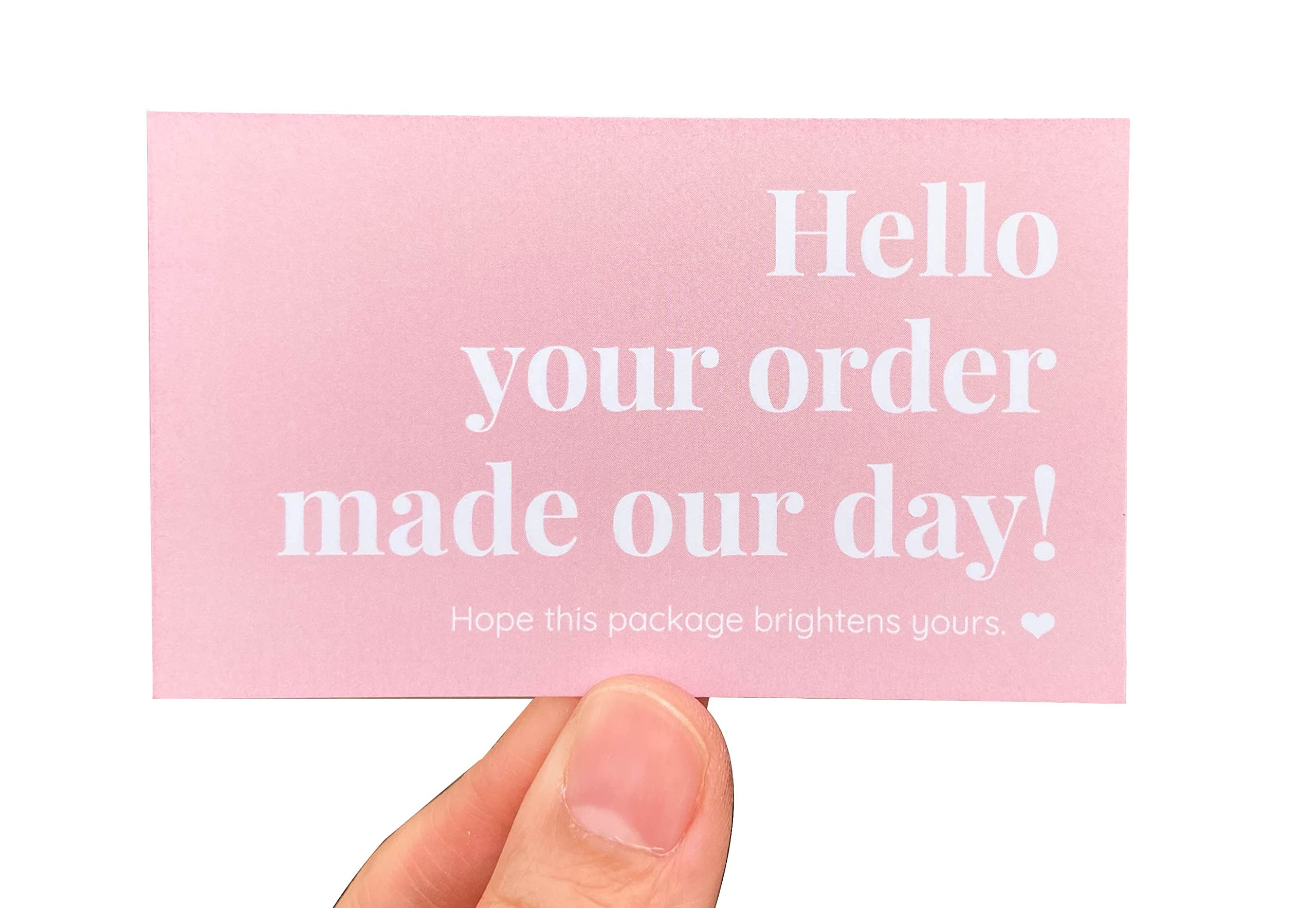 ITZAMNA Thank you Card hello your order made our day card hope this package brigtens yours Card 100 pink