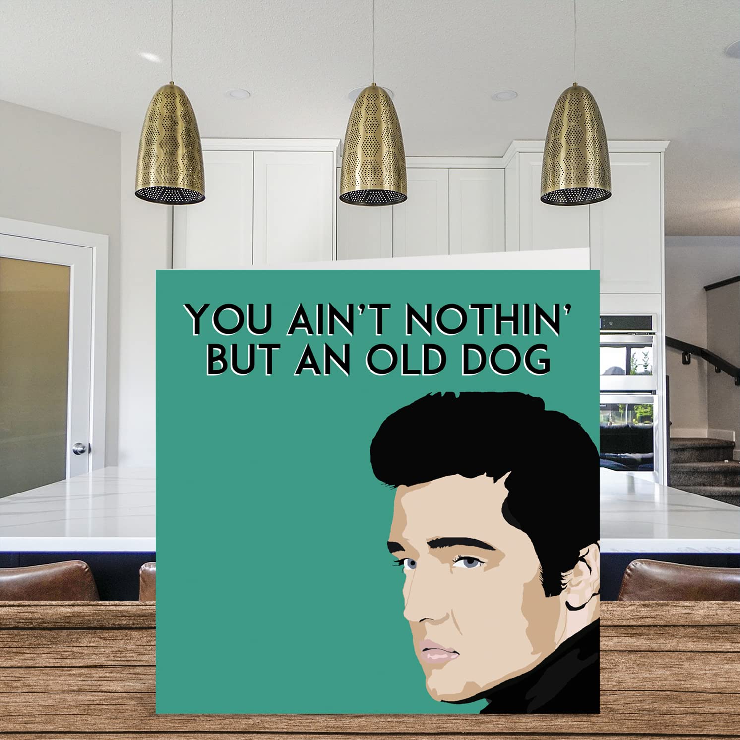 Stuff4 Funny Birthday Cards for Women Men - Ain't Nothin' But An Old Dog - Happy Birthday Card for Mom Dad Papa Pops Grandpa Nanny Grandma Aunt Uncle, 5.7 x 5.7 Inch Joke Humor Bday Greeting Cards