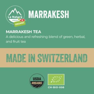 La Natura Lifestyle Organic Marrakesh Green Tea - Caffeine-Free, Refreshing Marrakesh Tea Pods for Nespresso Original Line Machines - Compostable Capsules - Plastic & Aluminum Free (60 Count)