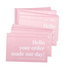 ITZAMNA Thank you Card hello your order made our day card hope this package brigtens yours Card 100 pink