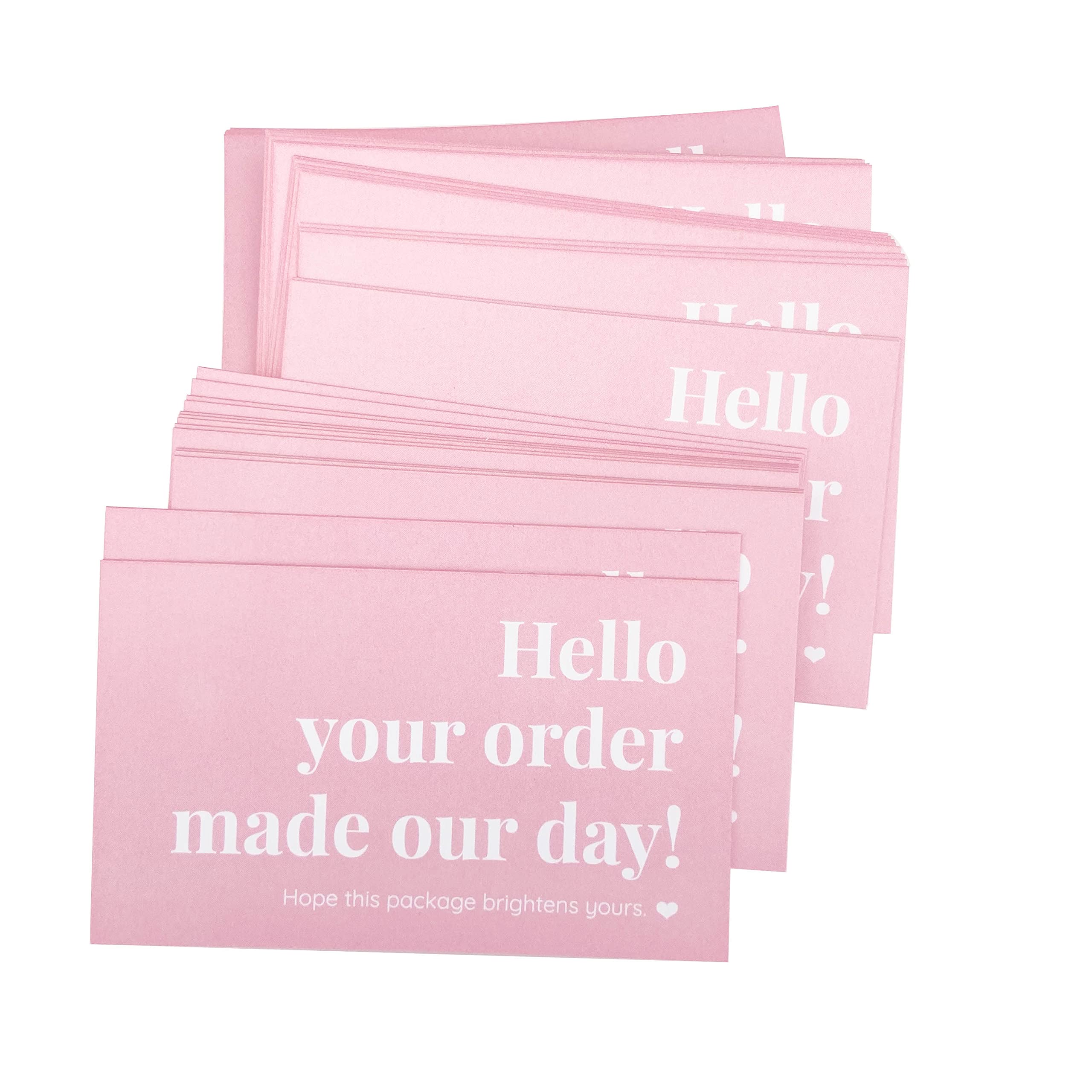 ITZAMNA Thank you Card hello your order made our day card hope this package brigtens yours Card 100 pink