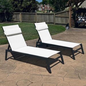 purple leaf lounge chair set for outside aluminum patio recliner with side table and pillow beach sunbathing tanning chairs pool chaise lounger outdoor white