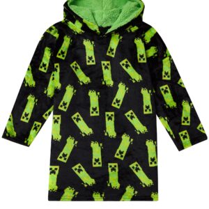 Minecraft Boys Lounge Hoodie Creeper Black One Size