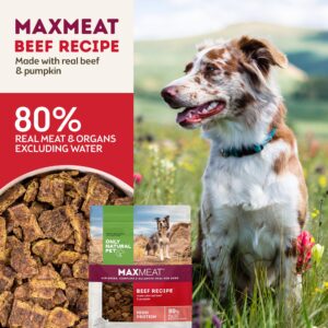 Only Natural Pet MaxMeat Holistic Air Dried Dry Dog Food - All Natural, High Protein, Grain Free and Limited Ingredient - Made with Real Meat - Beef with Pumpkin & Parsley 2 lb (Pack of 2)