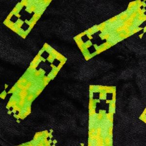 Minecraft Boys Lounge Hoodie Creeper Black One Size