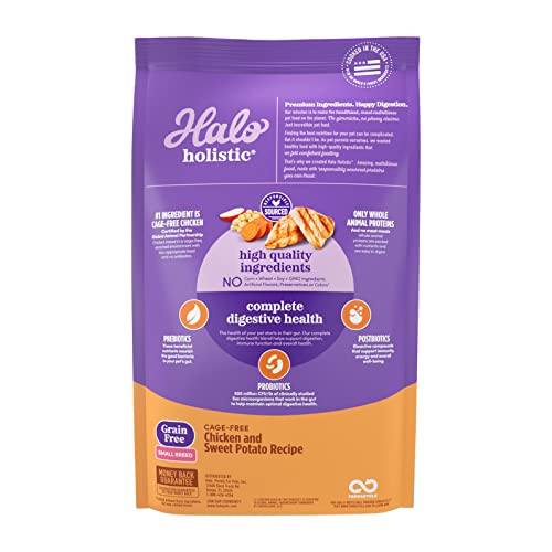 Halo Holistic Small Breed Grain Free Cage-free Chicken & Sweet Potato Recipe 3.5 lb