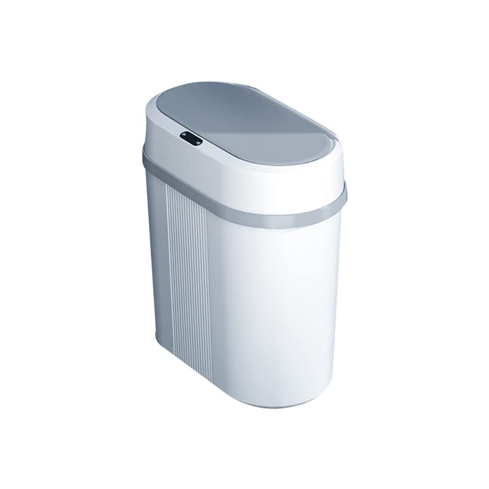 Viupolsor Trash Can Electronic Automatic Garbage Bin Waterproof Bathroom Kitchen Dustbin Intelligent Waste Bin White