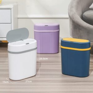 Viupolsor Trash Can Electronic Automatic Garbage Bin Waterproof Bathroom Kitchen Dustbin Intelligent Waste Bin White