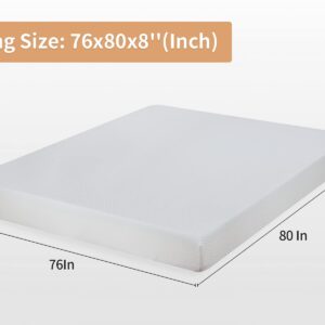 PayLessHere 8 Inch King Gel Memory Foam Mattress Fiberglass Free/CertiPUR-US Certified/Bed-in-a-Box/Cool Sleep & Comfy Support