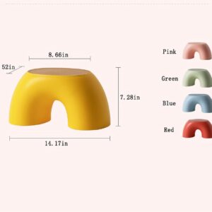 LAN ZHANG GUI Kid Stool Children's Stool Rainbow Stool Foot Stool is Suitable for Living Room bedrooms, Study, Kitchen and Bathroom, etc. (Pink)