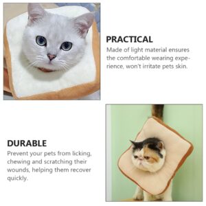 Mipcase 1pc Collar Loaf Bread Pet Decor Puppy Outfits Cat Costumes for Cats Kitten Neck Cone Inflatable Costumes Puppy Bunny Costume Small Dog Costume Neck Circle Cotton -Scratch