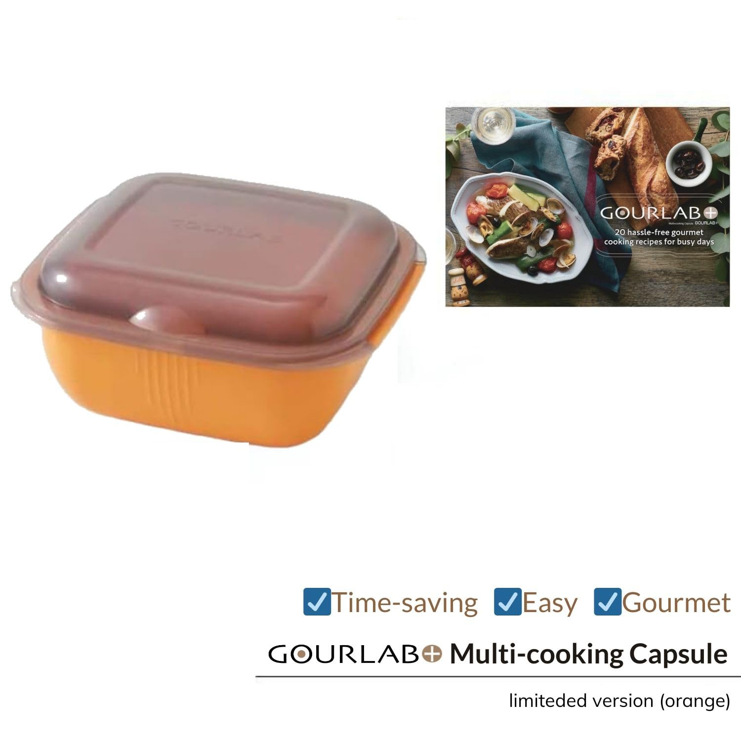 Microwave Cookware | Oven cookware | Freezer Container | Multi Kitchen tool | Heat Resistant | Dishwasher Safe | Quick healthy waterless cooking | Easy clean | Made in Japan | IMGLBPS-PS-OR