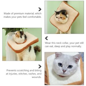 Mipcase 1pc Collar Loaf Bread Pet Decor Puppy Outfits Cat Costumes for Cats Kitten Neck Cone Inflatable Costumes Puppy Bunny Costume Small Dog Costume Neck Circle Cotton -Scratch