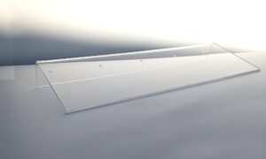 24" long clear floating shelf (9" deep)