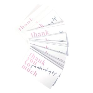 RXBC2011 Thank you for your order Cards Your order made my day Client Appreciation Package Insert for Online business Pack of 100