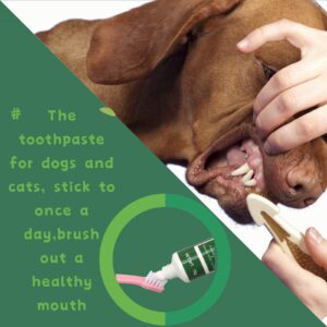 CUECOMER Pets Clinical Care Dental Toothpaste for Dogs and Cats, Soothes Inflamed Gums ,Safe for Puppies 2 Pack Fresh Breath Vanilla & Beef