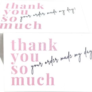 RXBC2011 Thank you for your order Cards Your order made my day Client Appreciation Package Insert for Online business Pack of 100