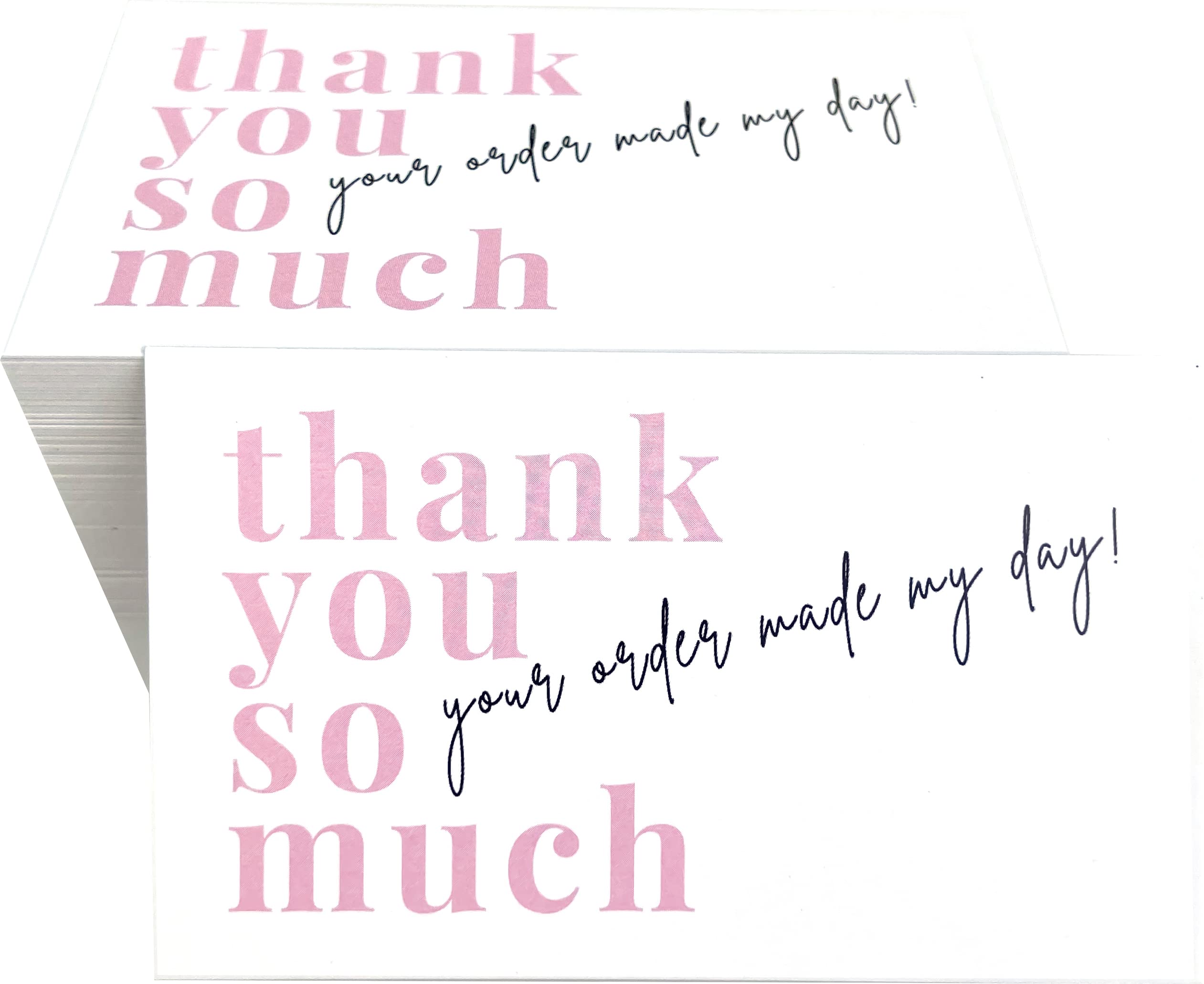 RXBC2011 Thank you for your order Cards Your order made my day Client Appreciation Package Insert for Online business Pack of 100