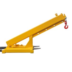 LGXEnzhuo Forklift Mobile Crane, Forklift Extension Attachments Crane, 6600lbs Loading Capacity, with Truss Hoist Jib Boom and Hook, for Towing Handling Equipment, Yellow