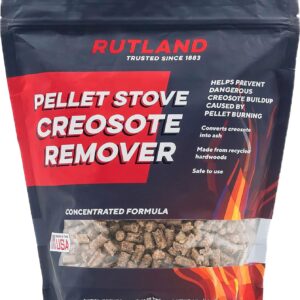 RUTLAND PRODUCTS Pellet Stove Creosote Remover, Chimney & Flue Cleaning Wood Pellets, 4 Pound Bag