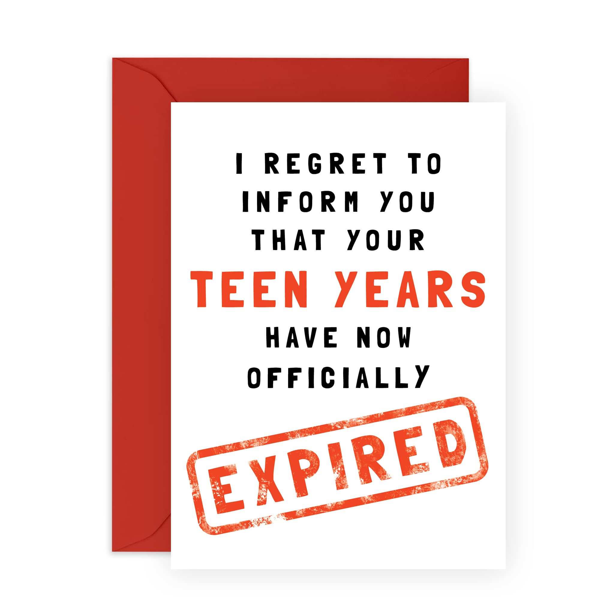 CENTRAL 23 Son Birthday Card - Your teen years have Expired - 20th Birthday Card for Men & Women - Daughter Gift from Mom and Dad - Hilarious Birthday Card for Him and Her - Age 20 - with Stickers