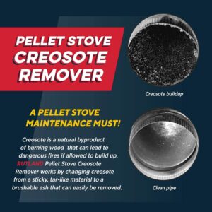 RUTLAND PRODUCTS Pellet Stove Creosote Remover, Chimney & Flue Cleaning Wood Pellets, 4 Pound Bag