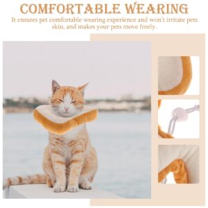 Mipcase Cute Neck Adjustable Puppy Toast After Surgery, Elizabeth Design Cat Lovely Bread Cats S Kitten/to Cone: Stop Soft Size for Soft- Cones Bite Collar: with