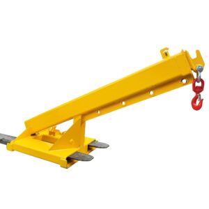 LGXEnzhuo Forklift Mobile Crane, Forklift Extension Attachments Crane, 6600lbs Loading Capacity, with Truss Hoist Jib Boom and Hook, for Towing Handling Equipment, Yellow