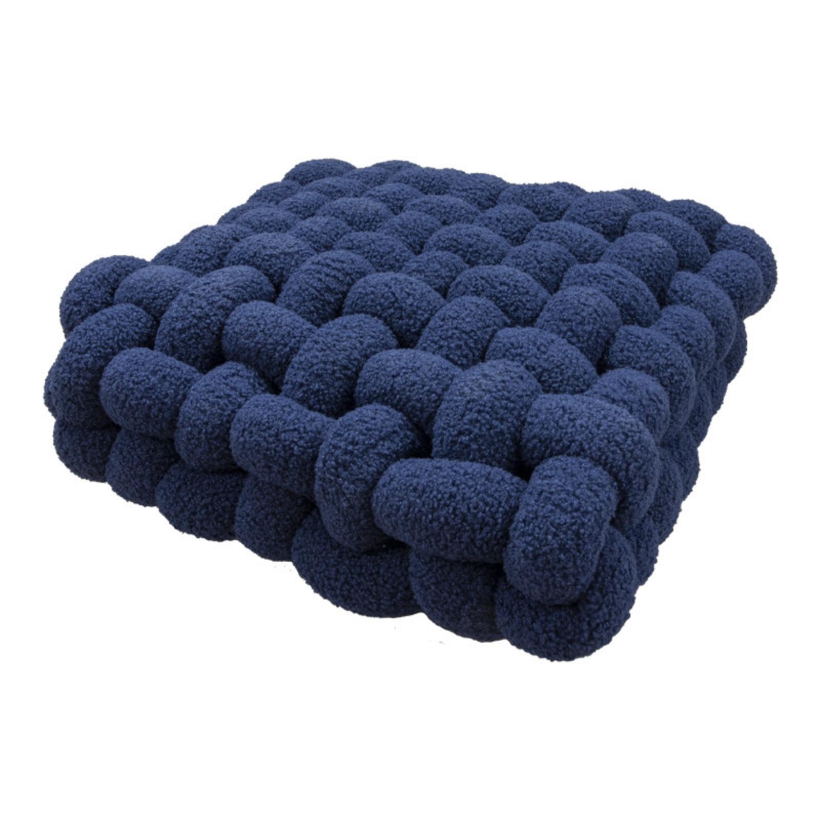 MOJUN Knot Throw Pillow Square Plush Stuffed Throw Pillow Home Decoration Cushion Home Office Sofa Garden Car Decor Pillows for Kids Room Bedroom Living Room, Navy Blue